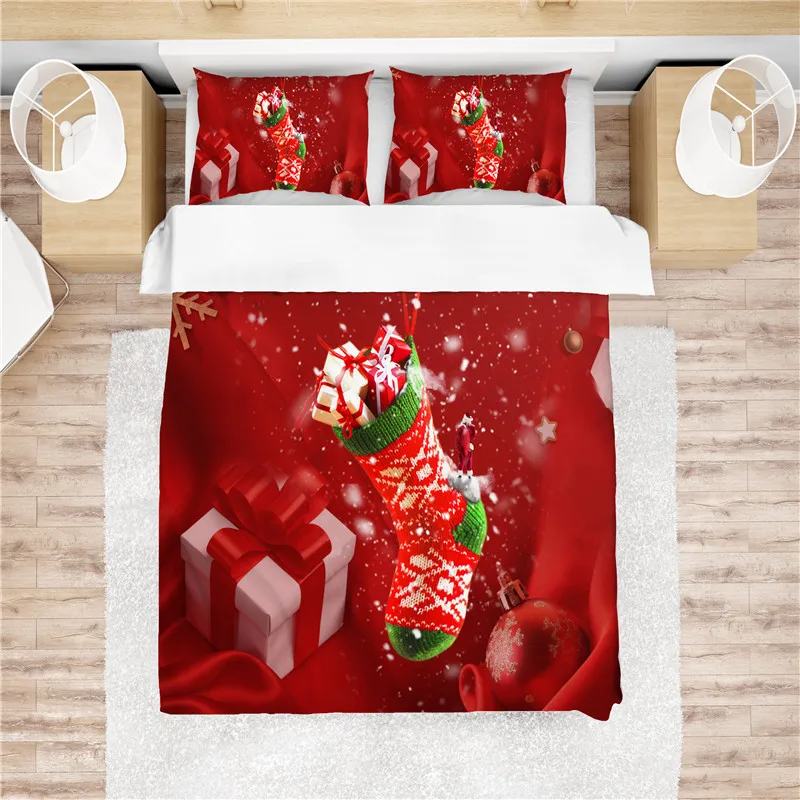Комплект постельного белья с 3D принтом &quotВеселая Рождественская