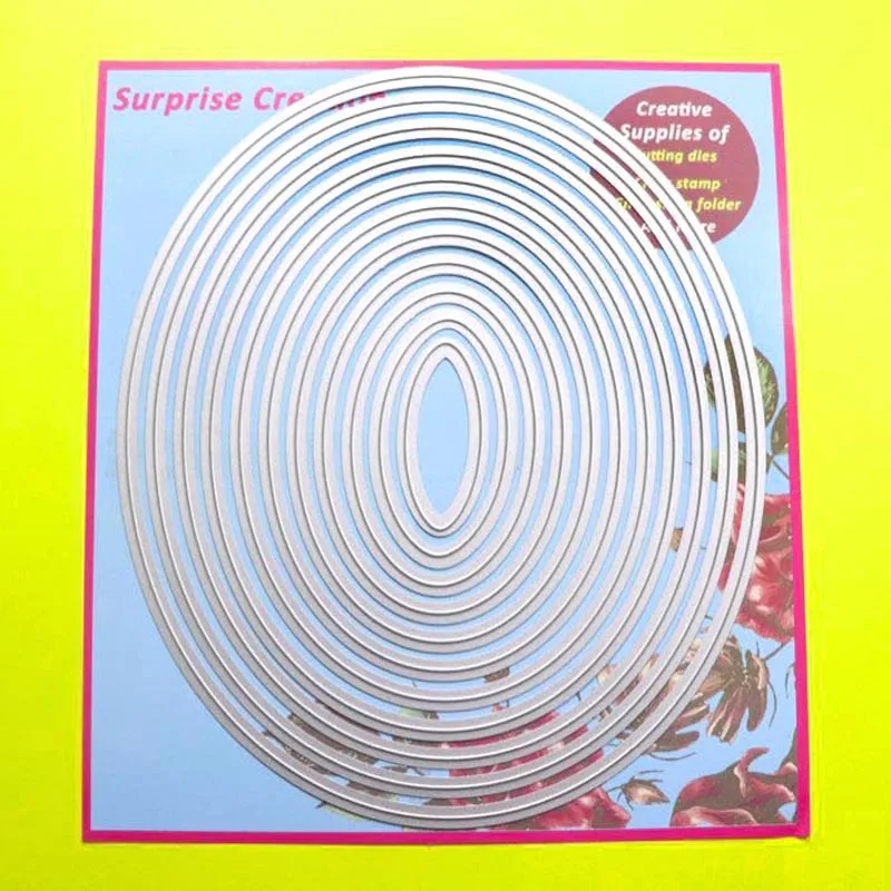 Большой Трафаретный вырубной штамп простой овальной Скрапбукинг оформление