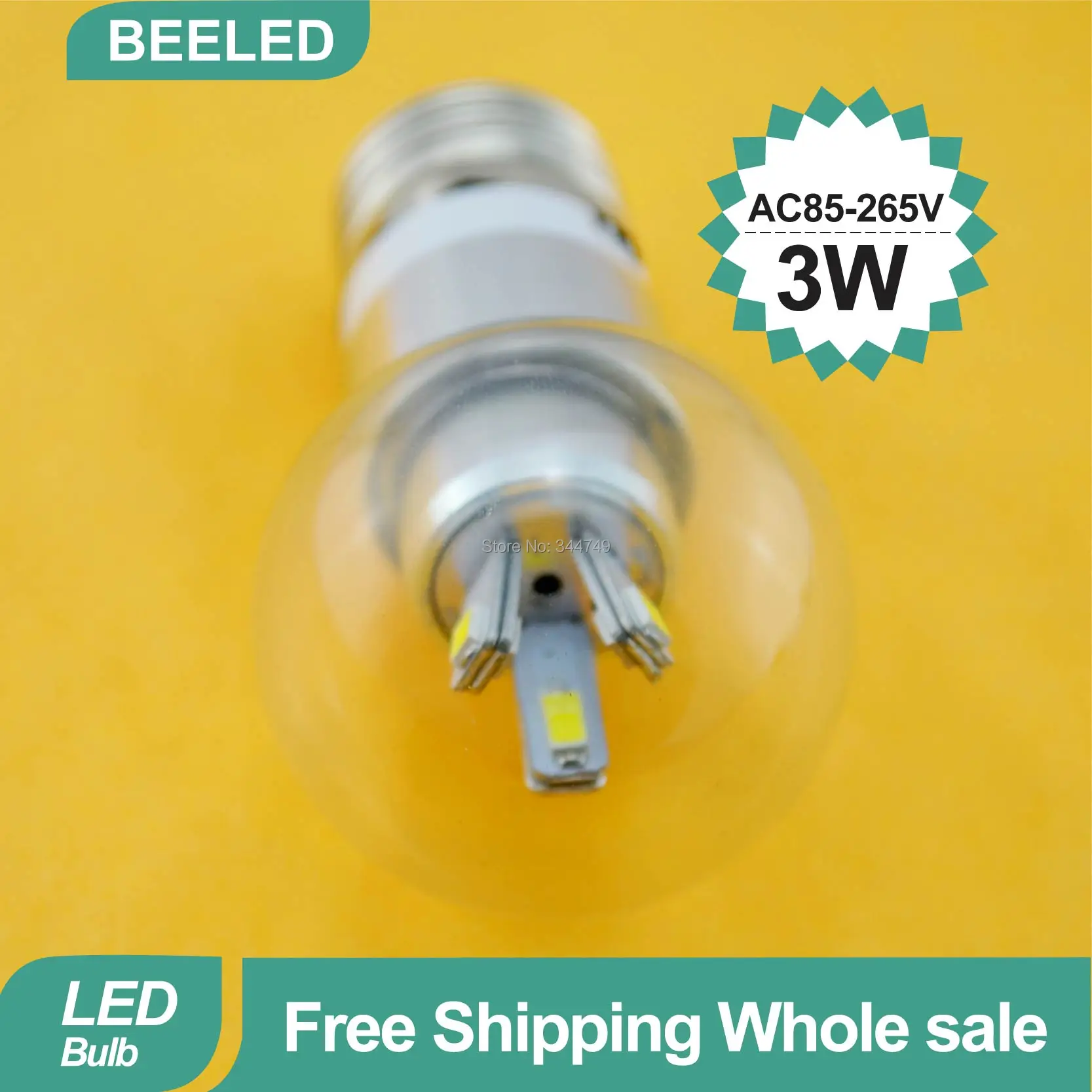2PCS/lot E27 led bulb lamp 220v 3W bubble ball free shipping GU10 B22 e14 light home lighting china post | Лампы и освещение
