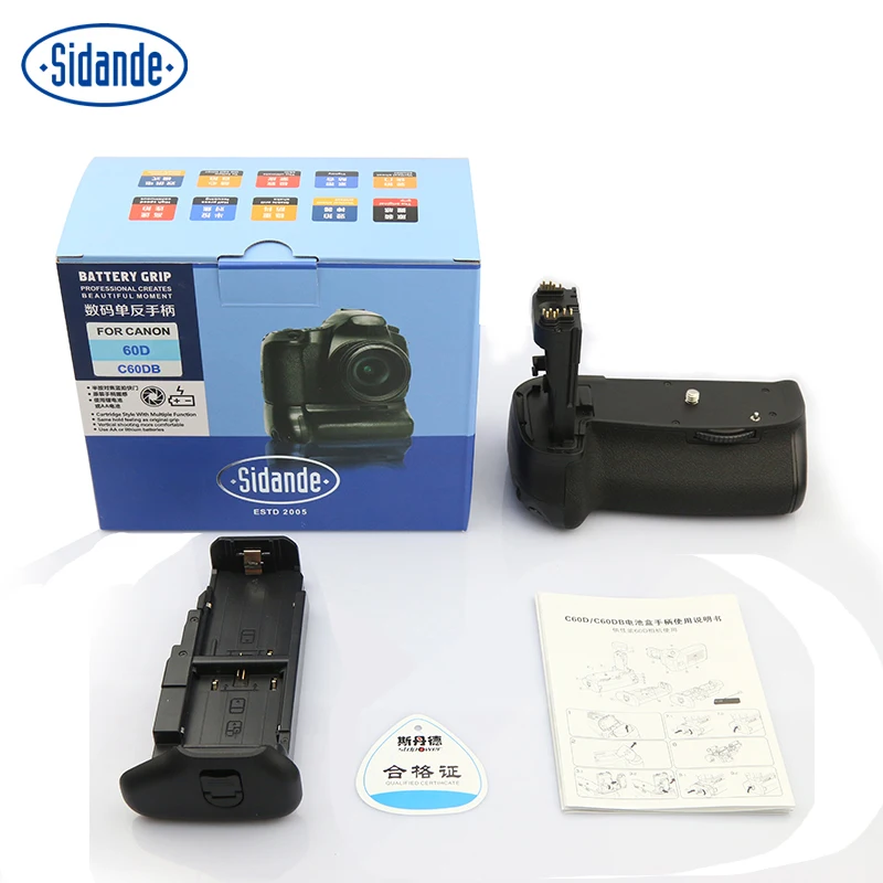 STD 60D батарейный блок для Canon SLR EOS60D Батарейная ручка BG E9 вертикальный