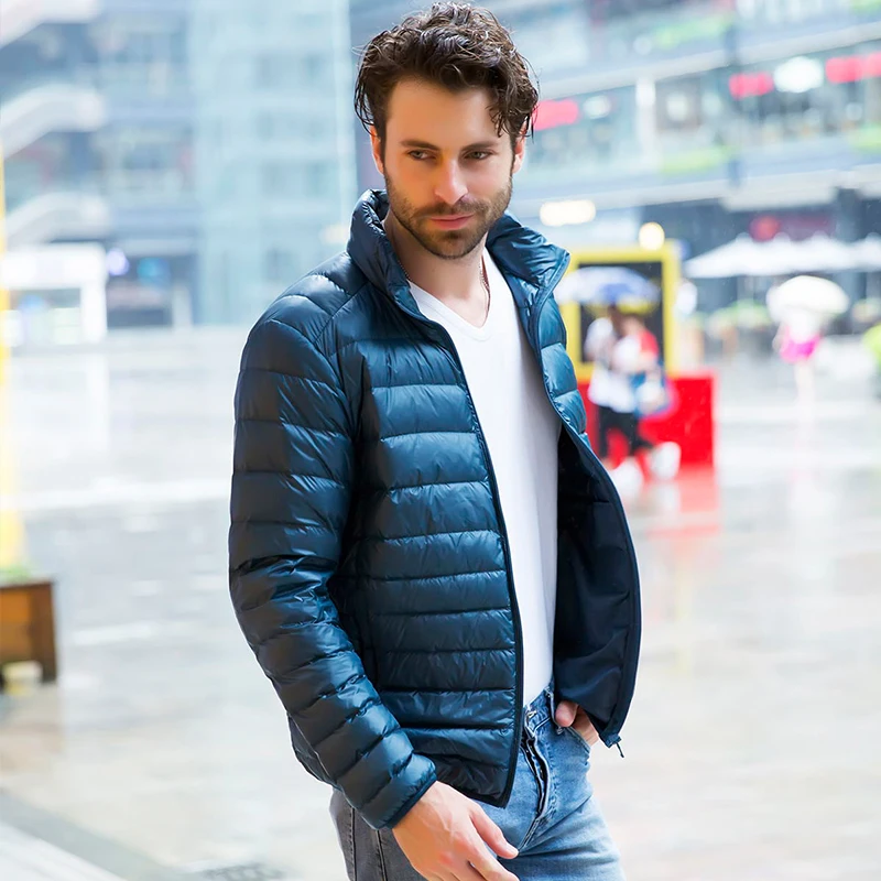 Новая зимняя мужская куртка пуховик повседневное пальто модная