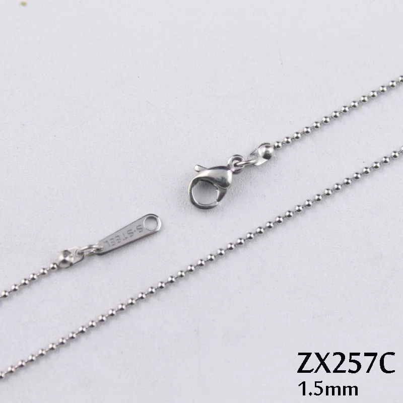 Цепочка Из Нержавеющей Стали с застежкой карабином 1 5 мм 20 шт.|stainless steel necklace|steel