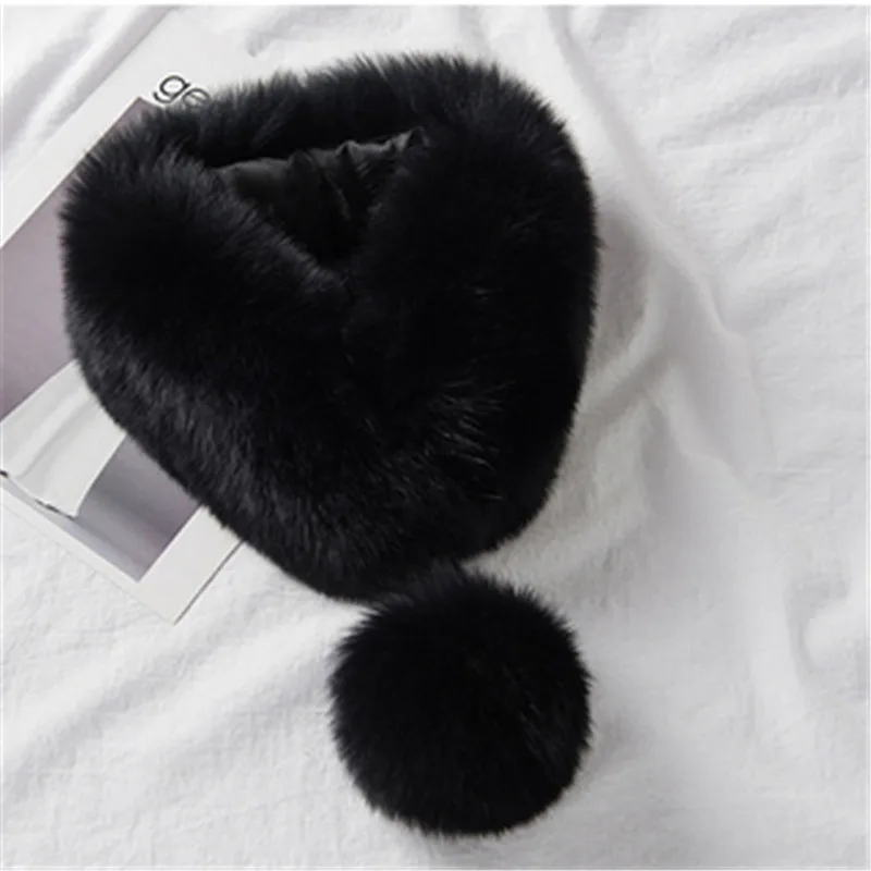 Модные натуральным лисьим мехом трава шарф женский многоцветный теплый короткий