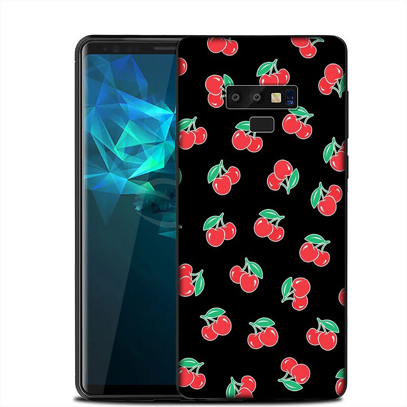 IYICAO Cherry summer fruit Soft Silicone Case for Samsung Galaxy A6 A9 A8 A7 2018 A3 A5 2016 2017 Note 9 8 10 Plus Lite |