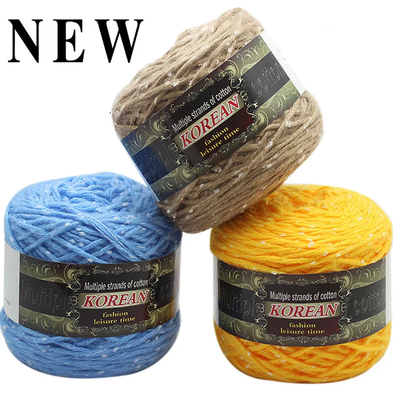 200 г многожильный хлопковый шарф с жемчугом и пони морская игла для ручного