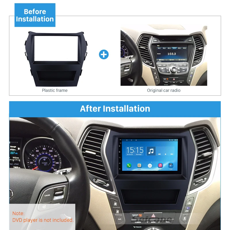 Автомагнитола Seicane 2 DIN для Hyundai Santafe IX45 2016|radio fascia|car radio fasciacar stereo fascia |