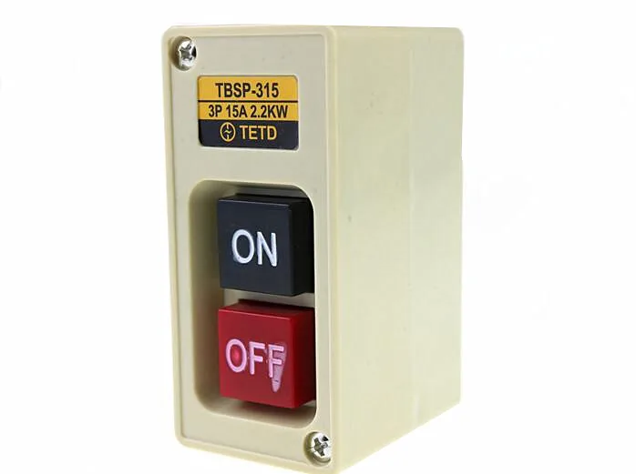 2.2Kw 15A Мощность вкл/выкл кнопочный переключатель TBSP 315 3 фазы для текстильного
