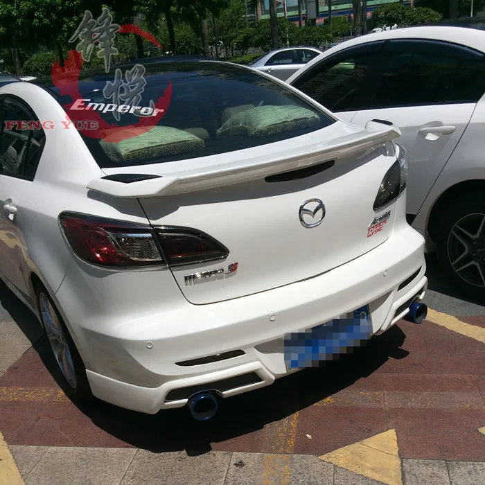 Подходит для MAZDA 3 карбоновое волокно задний спойлер заднего крыла