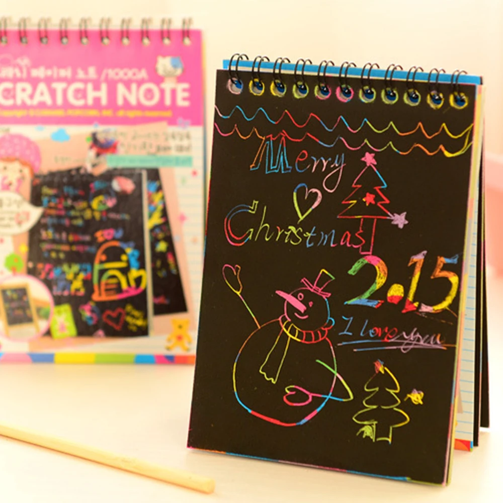 Черная картонная доска для рисования царапин 1 шт. | Дом и сад