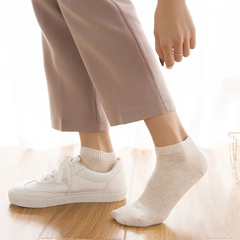 2017 новые весенние двухигольные женские носки корабль карамельные цвета тонкие