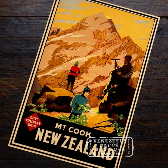 Зеленый Colossal кальмар Рыбалка Новая Зеландия NZ пейзаж путешествия ретро, ВИНТАЖНЫЙ ПЛАКАТ холст живопись DIY Декор стен домашний бар Плакаты Декор - Цвет: Зеленый