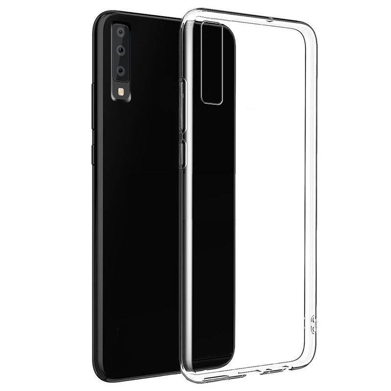 Прозрачный мягкий чехол для мобильного телефона Samsung Galaxy A7 2018 простой