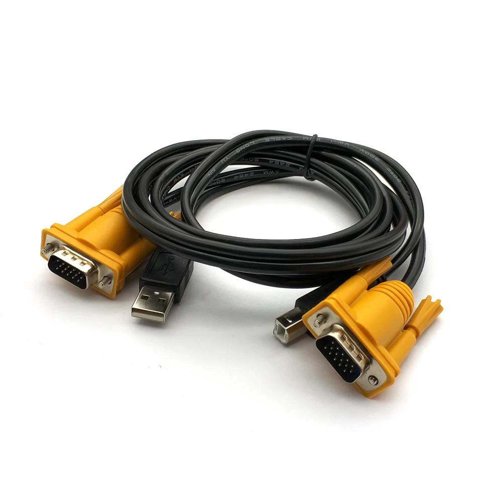 KVM Dual line USB кабель для печати + VGA Кабельный коммутатор выделенный | Электроника