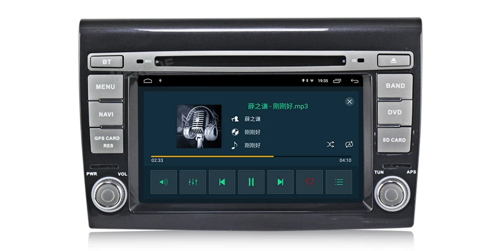 MEKEDE HD Автомобильный мультимедийный плеер Android 9,1 gps 2 Din стерео система для Fiat Bravo 2007-2012 4 ядра 2 ГБ ram радио am fm Wifi USB