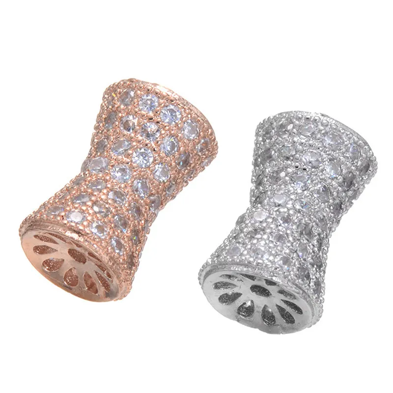 Микро проложить прозрачный Циркон барабан с поясным ремнем Шарм бусины подходят