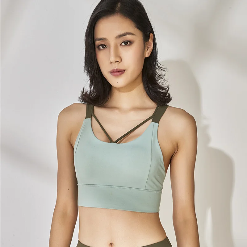 Женский бесшовный спортивный бюстгальтер пуш-ап женский топ для занятий