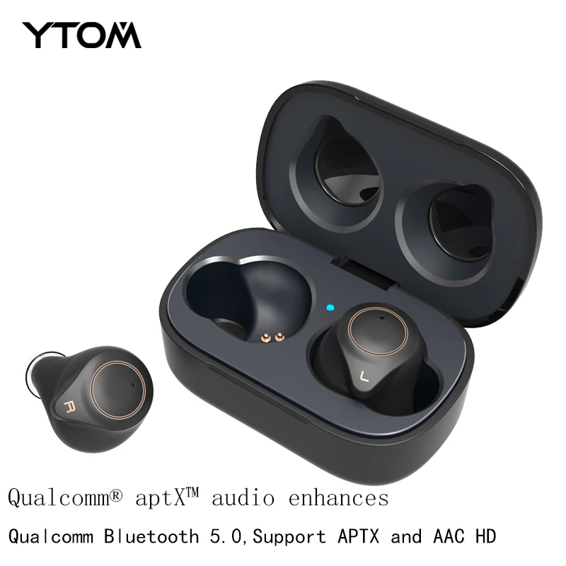 T1 Bluetooth 5,0 наушники с поддержкой aptx AAC беспроводные наушники 6 часов прослушивания музыки с HD глубокими басами мини наушники для смартфона