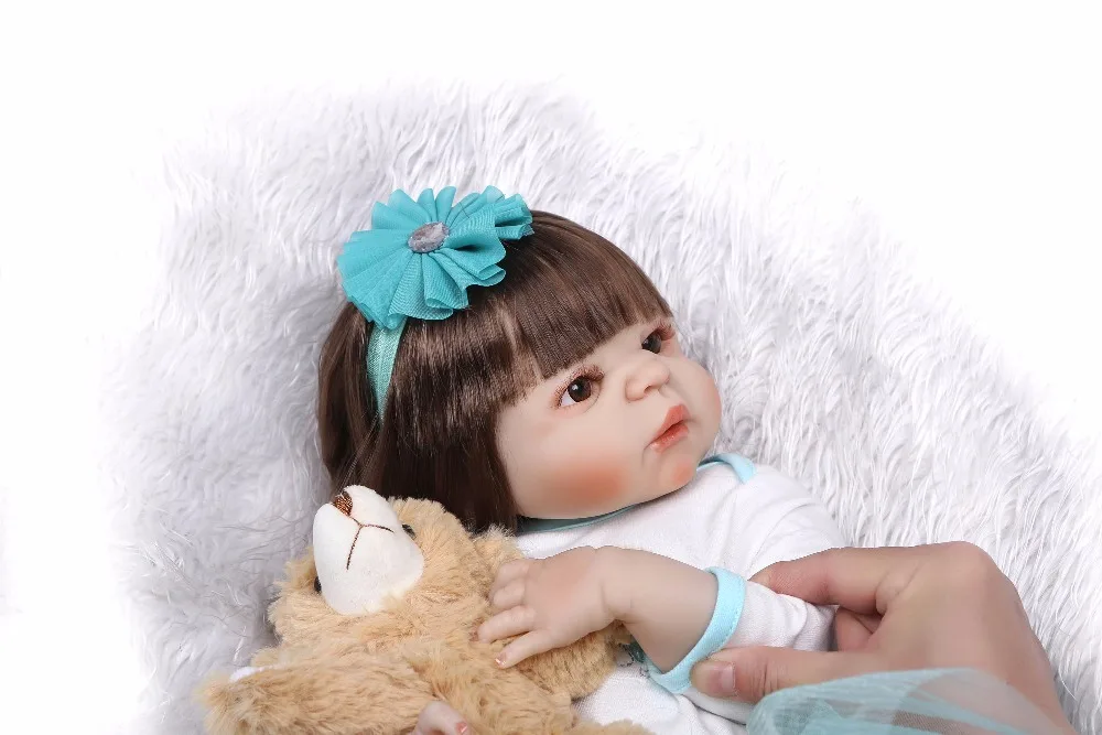 NPK New Born Baby Girl Doll Toy 23'' Realistic Reborn Dolls Silicone Vinyl Full Body Alive bebe Boneca Reborns | Игрушки и хобби