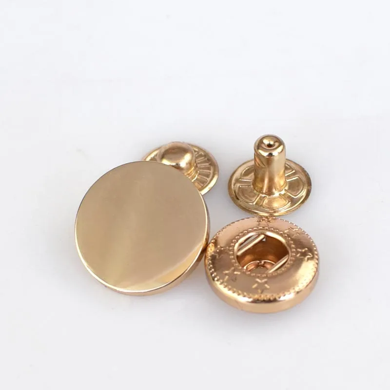 gold 30 комплектов Meetee самолет зеркало металлическая кнопка подходит для куртки пальто сплав поверхности нажмите кнопку 12 мм 15 мм 17 мм D3-8 - Цвет: gold