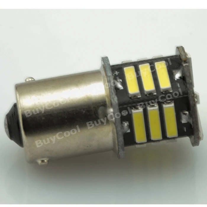 100 шт. 1156 21SMD 7014 светодиодный P21W S25 BA15S авто светодиодные задние тормоза обратный