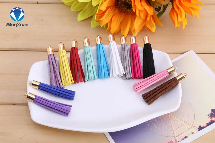 

10 шт 5 см хлопок замша кисточки серьги кулон Сатиновые кисточки для DIY ювелирных изделий материалы Borlas De Algodon B