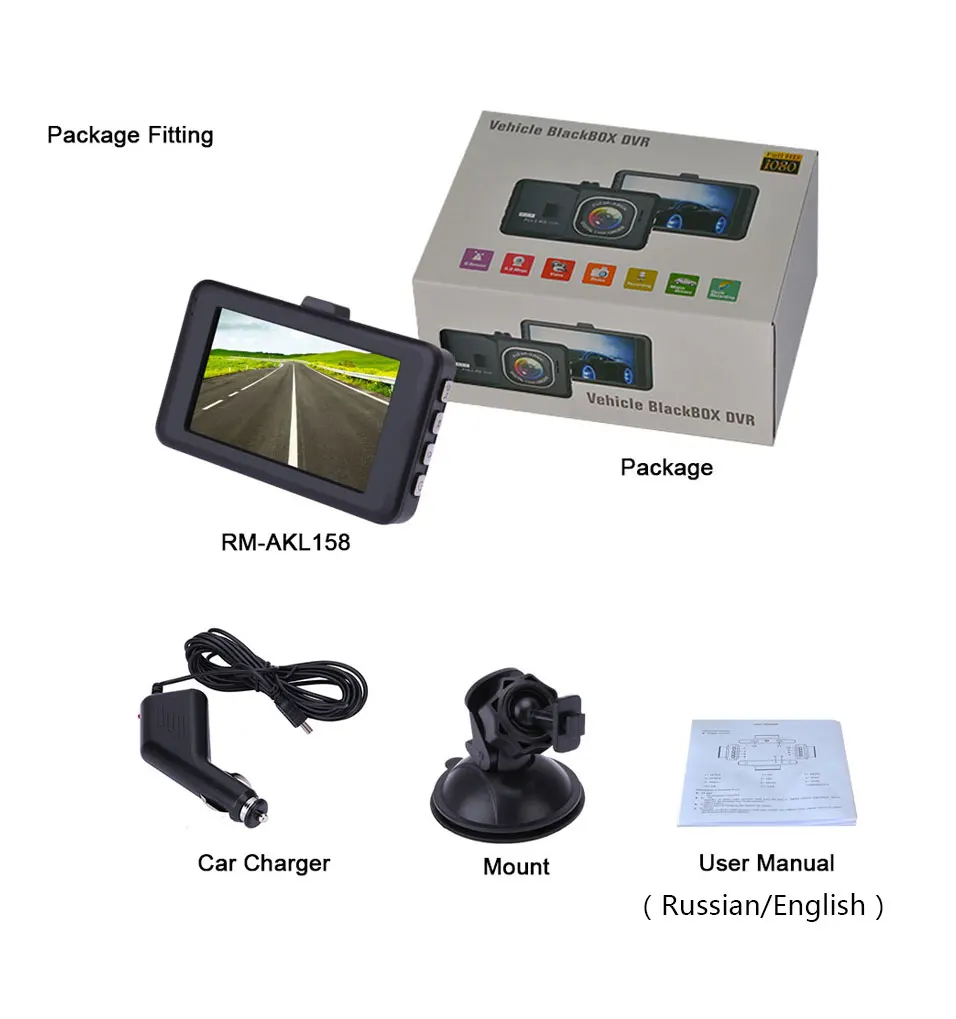Автомобильный регистратор PARASOLANT Full HD 1080P Dash Cam с четким ночным видением, автомобильная камера, циклический регистратор, английский/русский Menual 120, широкоугольный