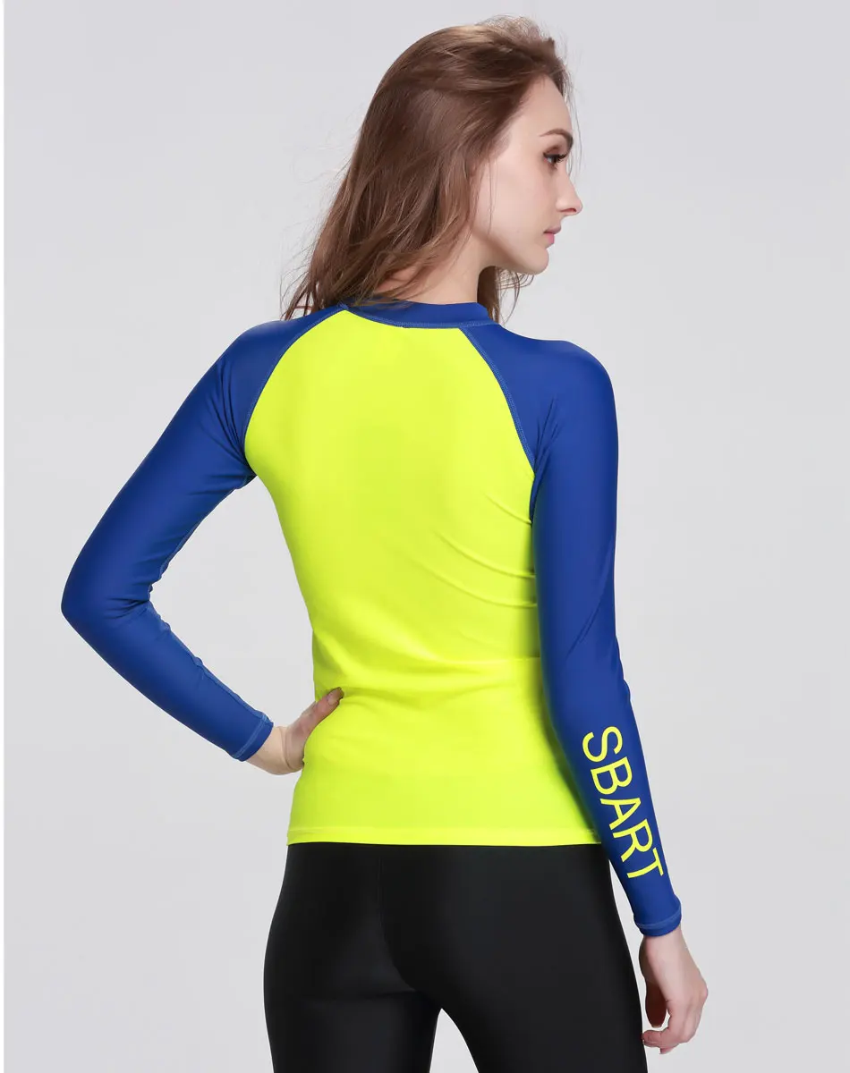 2016 NEW UV Women Rash Guard Skinny Long Sleeves T Shirts Sun Protection Women's Basic Skins Crew Rashguard Top | Спорт и