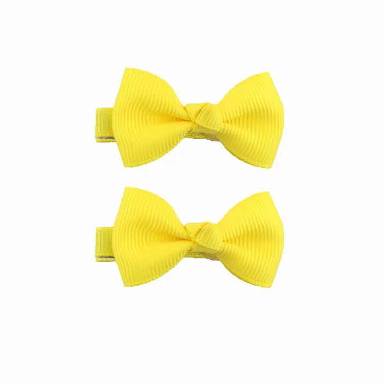 18 yellow FASACC 2 шт. лента бантики для волос Зажимы для детей заколки для девочек детская заколка детские заколки для волос милые аксессуары для украшения волос - Цвет: 18 yellow