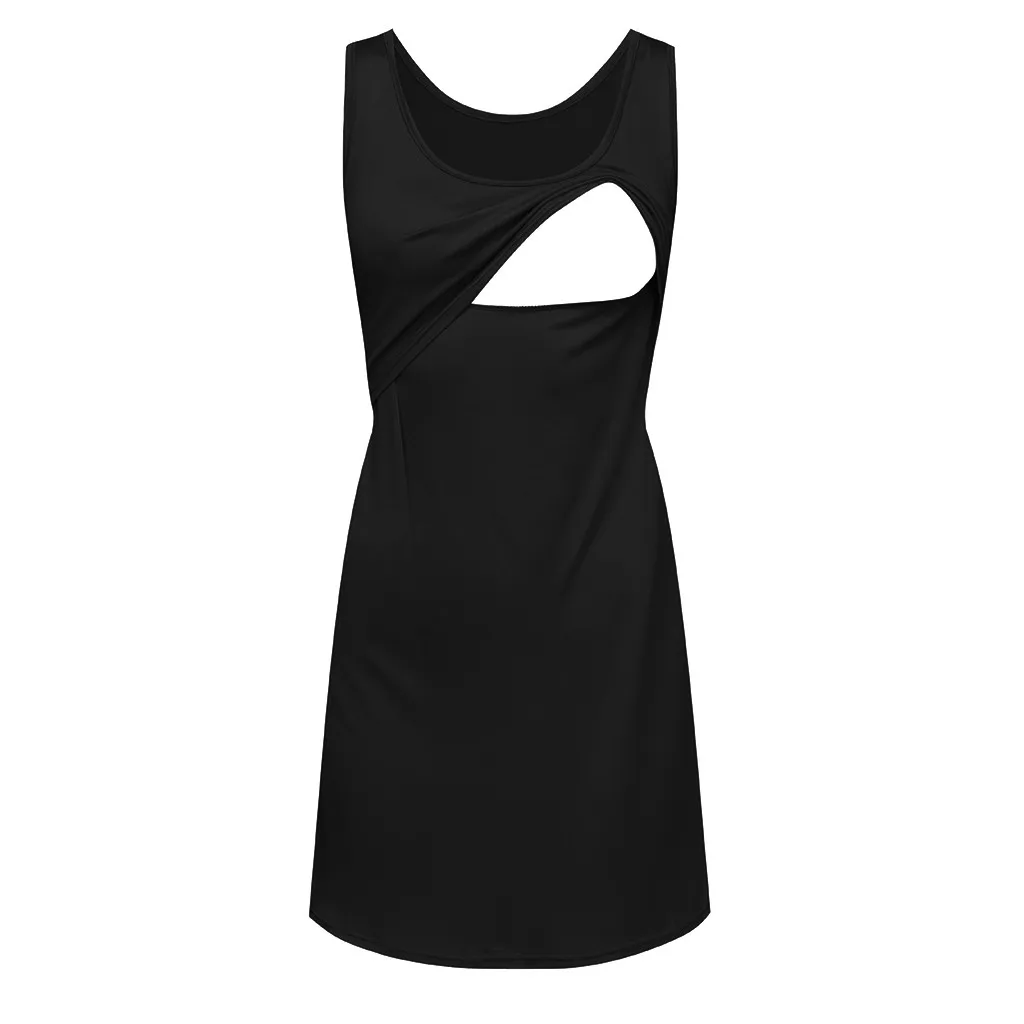 Женское платье без рукавов летнее однотонное для беременных|Платья| |