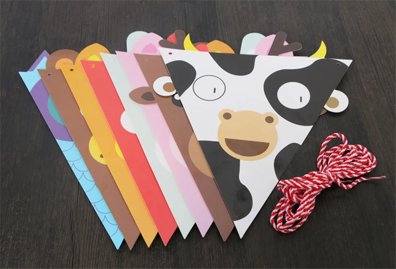 1 комплект баннеров в виде животных баннеры для детского душа украшения дня