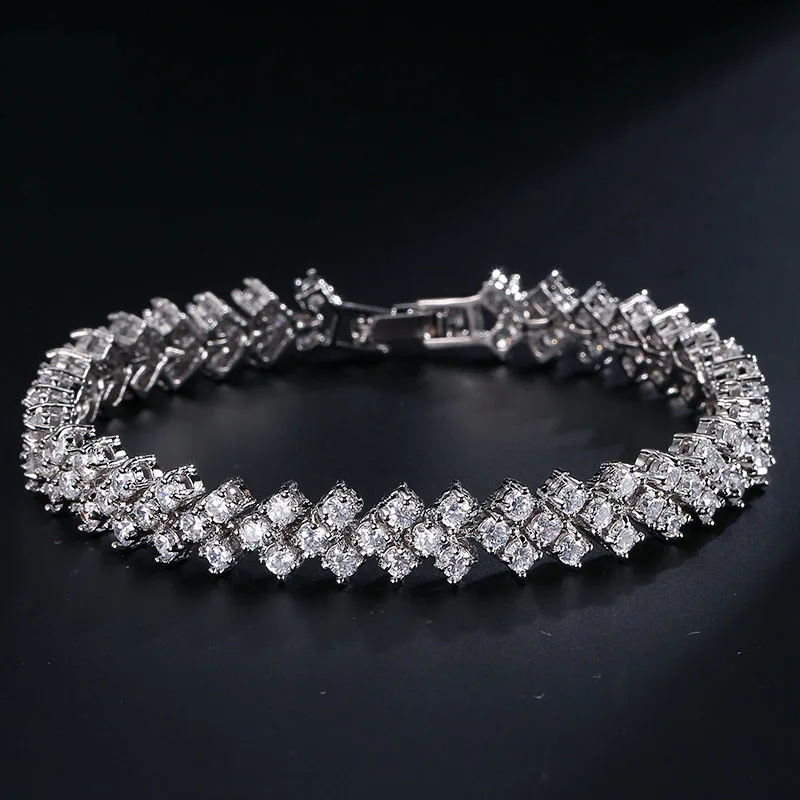 

Hot sale Fashion Muliticolor Elegant Bracelet AAA Mirco Cubic Zircon For Women Bride Wedding Party Gift Jewelry
