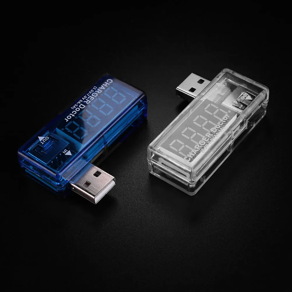 L образный светодиодный дисплей USB измеритель напряжения тока тестер для