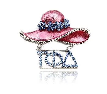 

Drop shipping Greek Theme Letters Gamma Phi Delta Pink Light Bule Sorority Hat Lapel enamel Pins and brooches for women