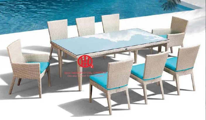 Набор уличной мебели из ротанга обеденный стол и стул роскошная мебель для