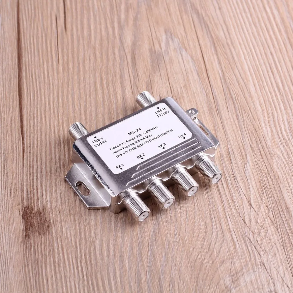 Мини Портативный 2x4 спутниковый сигнал Multiswitch LNB напряжение выбрано 950 2400 МГц