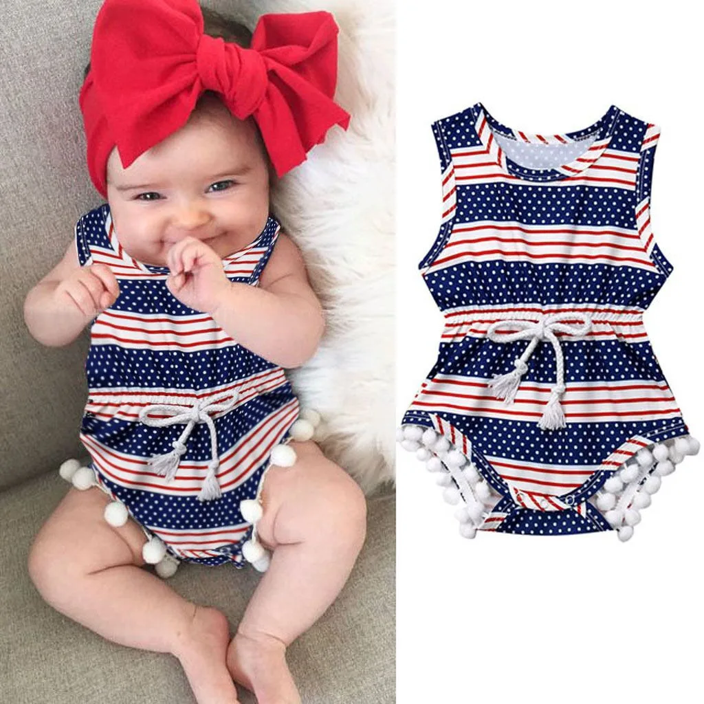 Новая модная летняя детская одежда для новорожденных маленьких девочек и
