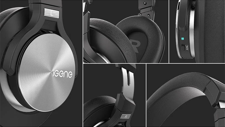 IGene Беспроводные наушники с активным шумоподавлением повязка ANC 25дб Hi-Fi стерео бас гарнитура Bluetooth для huawei xiaomi meizu