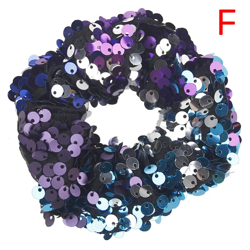 

Fashion Sequin Hair Bands Women Hair Ponytail Elastic Hair Ties Headwear 6 Colors