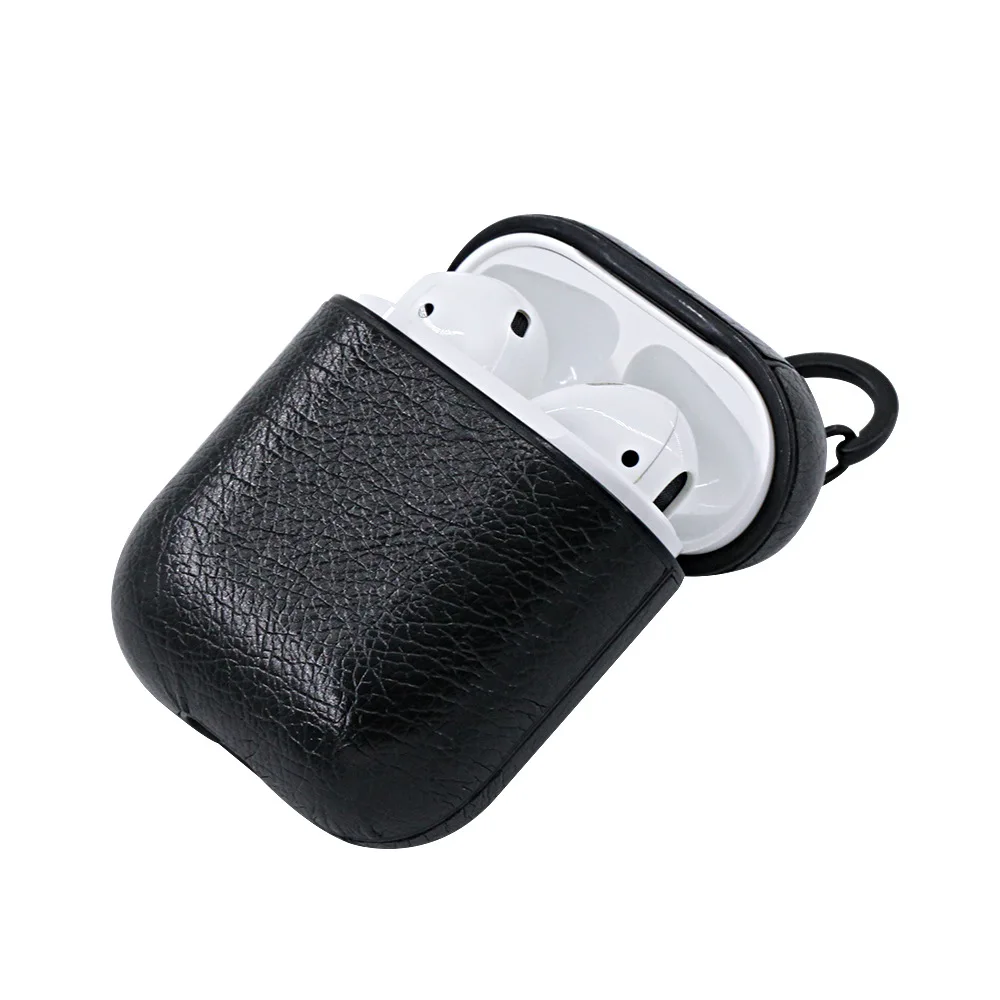 Чехол на airpods airpods2 Чехол для Apple Airpods милый из натуральной кожи чехол для Air Pods эирподс с кольцами для ключей ремень чехол для наушников Аксессуары для наушников чехол на эйрподс айрподс эир подс