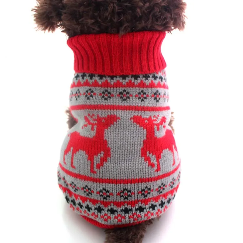 Pet dog Christmas sweater Hoody Cat Puppy Warm Coat Jacket Caribous 5 sizes available