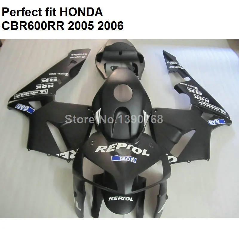 

Бесплатный индивидуальный комплект обтекателей для Honda CBR600RR 2005 2006 Обтекатели Черный CBR 600 RR 05 06 NN30