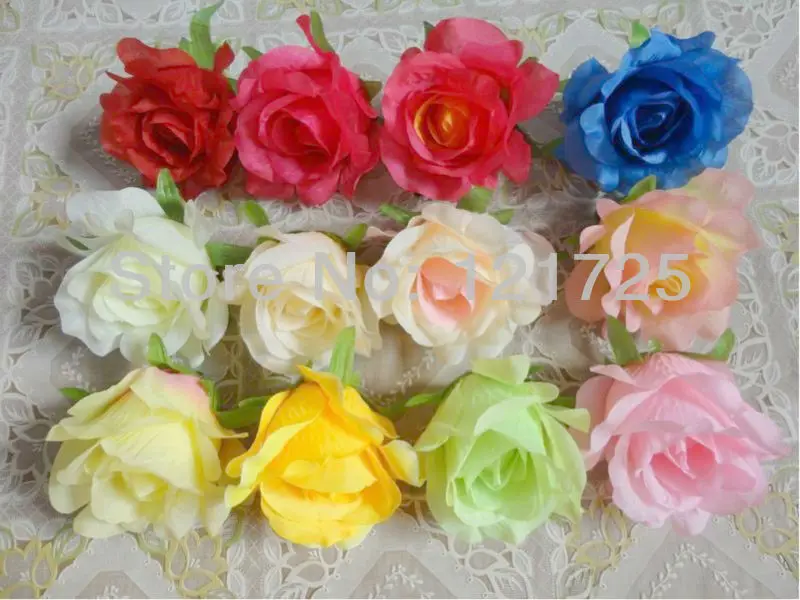 

8 cm artificial rose Flower head for wedding high imitation decoration