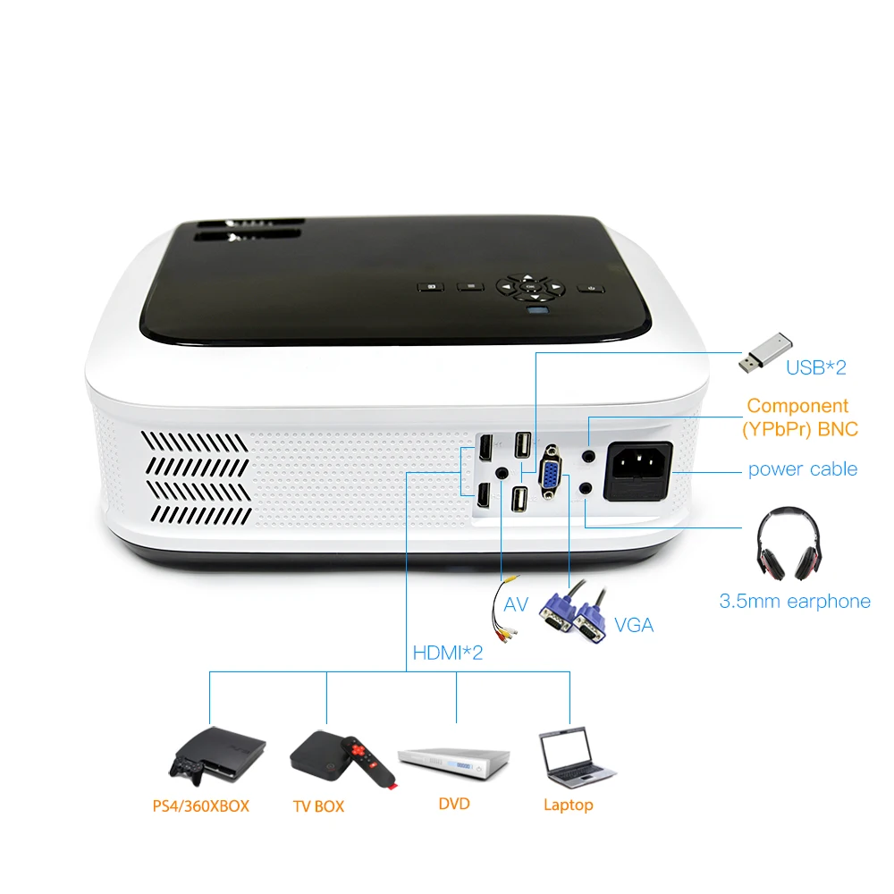 Everycom BL68 видео проектор HD 720 P 3500 люмен Pico портативный мультимедиа HDMI USB проекторы