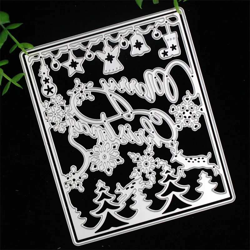 

KSCRAFT Merry Christmas Metal Cutting Dies Stencils for DIY Scrapbooking/photo album Decorative Embossing DIY Paper Cards