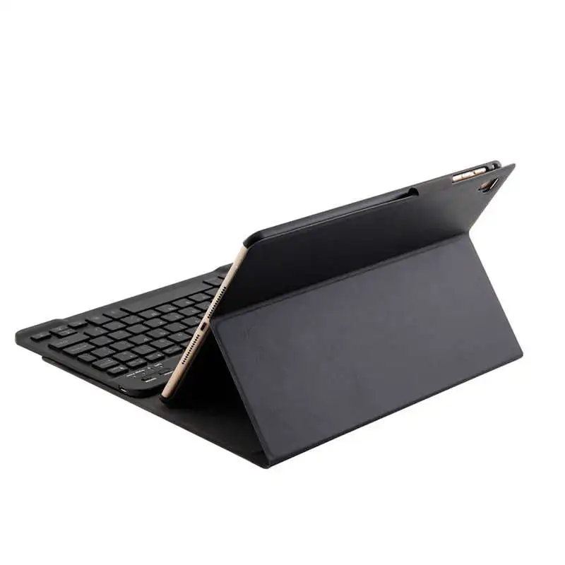 Black Чехол с клавиатурой для нового Ipad /, Ipad Pro 9,7, Ipad Air 1 и 2-Съемная клавиатура-тонкий кожаный чехол-книжка-7 Colo - Цвет: Black