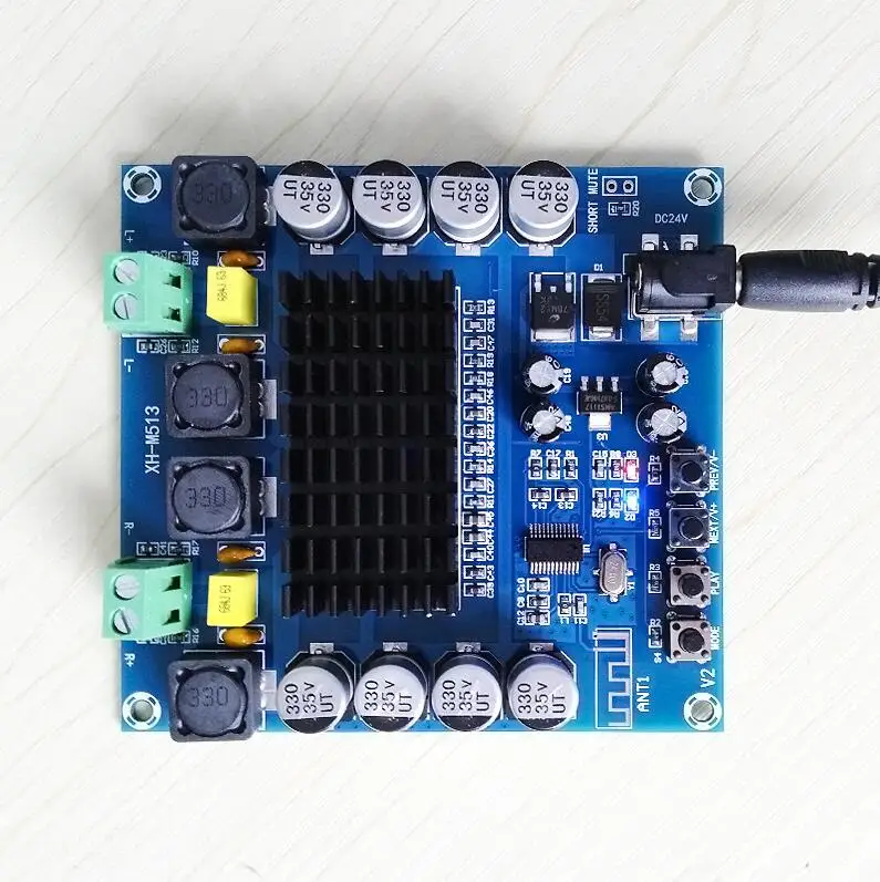 TDA7498 100 Вт X2 Bluetooth ресивер аудио цифровой усилитель плата DC12-24V Плата усилителя |