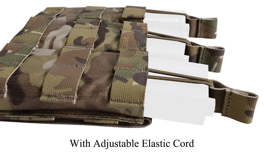 EMERSONGEAR тройной Открытый Топ маг Чехол тактический модульный журнал MOLLE Чехол для охоты Wargame военный Мультикам EM6355