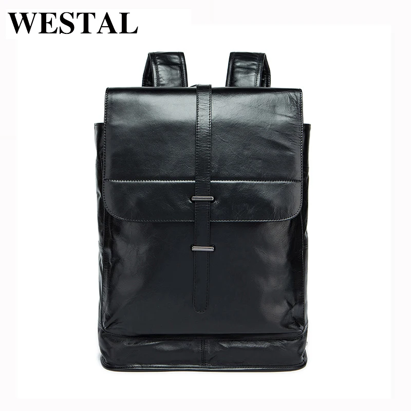 WESTAL рюкзак кожа из натуральной кожи мужской мужские дорожные сумки модабизнес