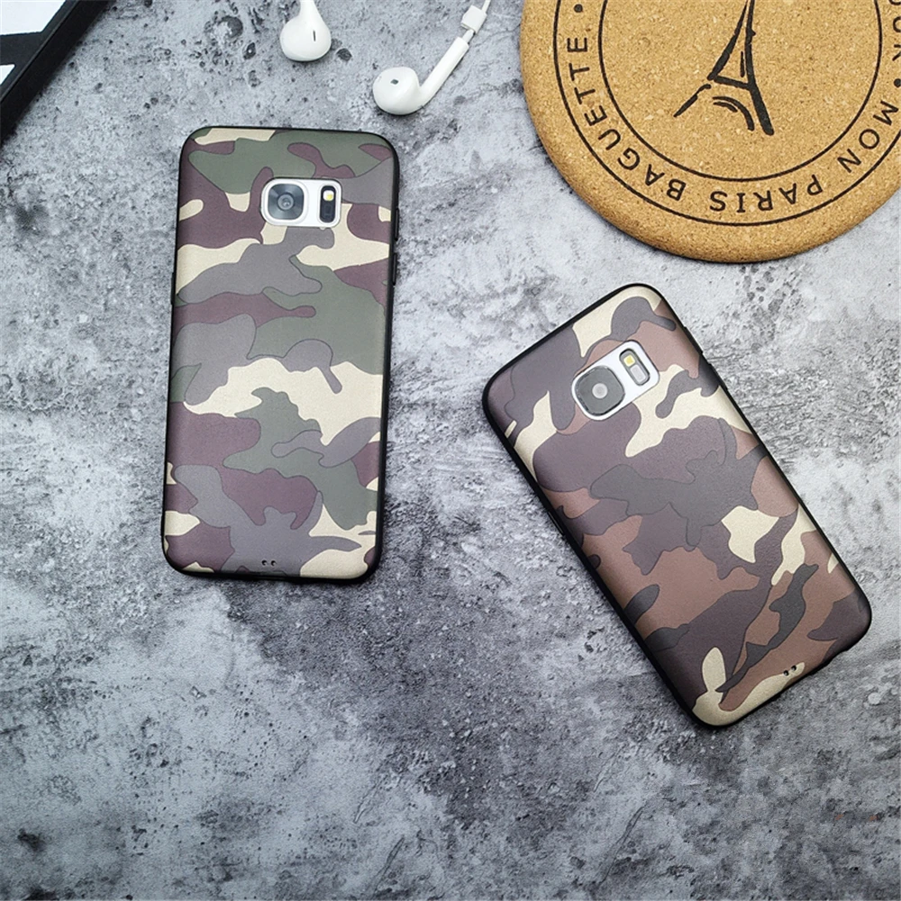 For Samsung Galaxy S7Edge Green Camouflage Soft Case Sports Luxury Super Army Camo for S7+ G9350 G935A Coque Fundas |