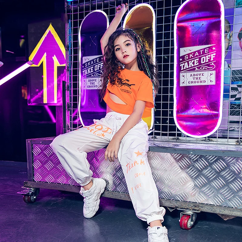 Обувь для девочек в стиле хип хоп одежда Для детей на лето костюмы пупка джазовая